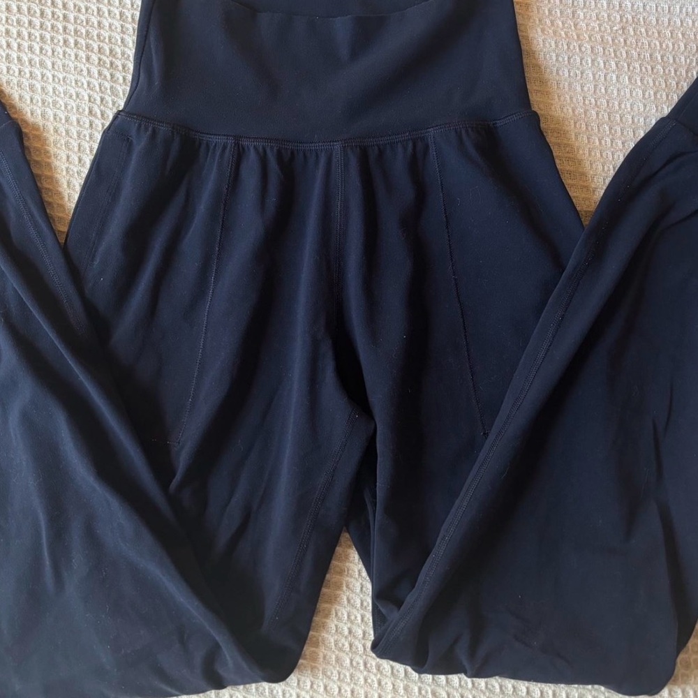 Athleta Black Wide-Leg Jumpsuit Pants